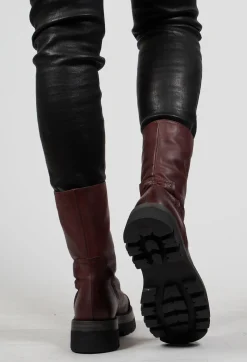 Lofina Boots^Tall Ankle Boots with Contrasting Sole in Gasoline Britanic