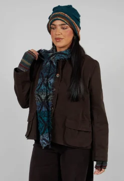 Butapana Scarves^Tama Wool Scarf in Turquoise
