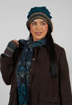 Butapana Scarves^Tama Wool Scarf in Turquoise