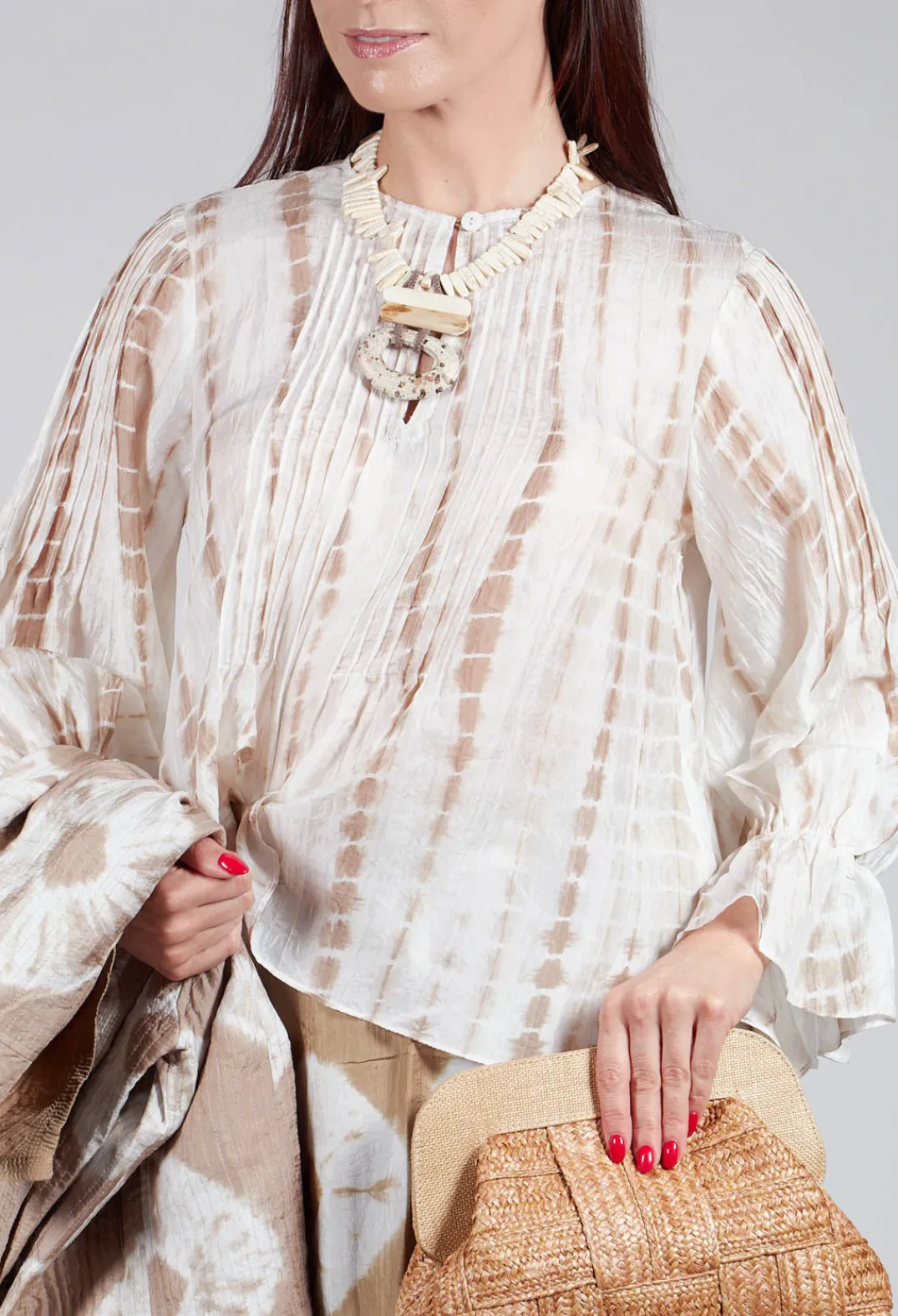 Bianco Levrin Shirts & Blouses^Tana Shirt in Beige and Cream