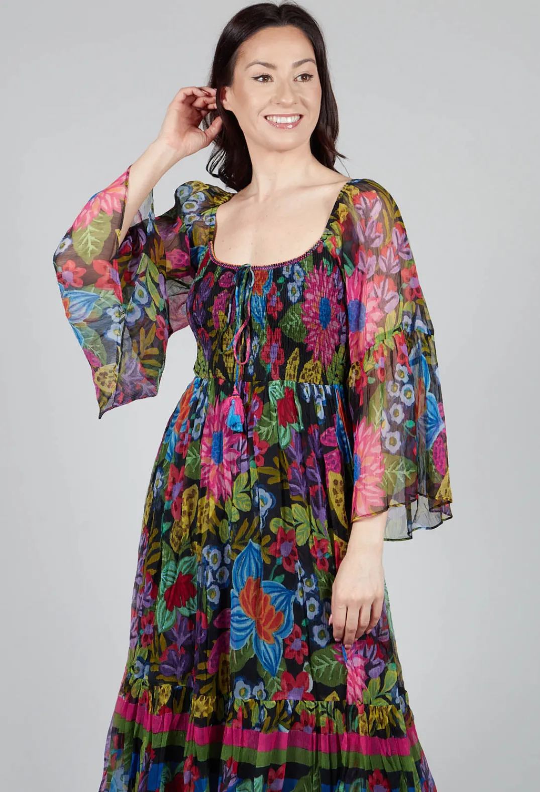 Rene Derhy Dresses^Tanialys Dress in Black Floral Print