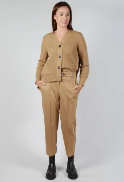 Mei Meij Trousers^Tapered Jersey Trousers in Camel