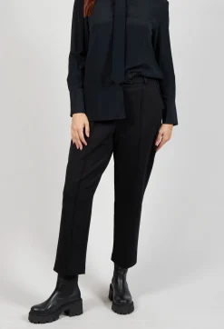 Mei Meij Trousers^Tapered Jersey Trousers in Nero