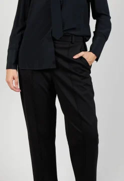 Mei Meij Trousers^Tapered Jersey Trousers in Nero