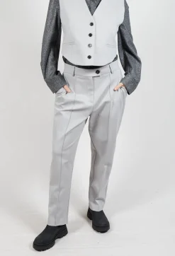 Mei Meij Trousers^Tapered Jersey Trousers in Perla