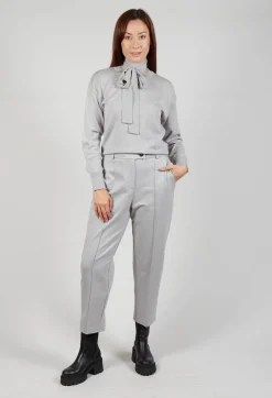 Mei Meij Trousers^Tapered Jersey Trousers in Perla