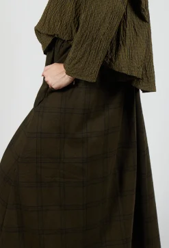 Apuntob Trousers^Tartan Trousers in Military Green