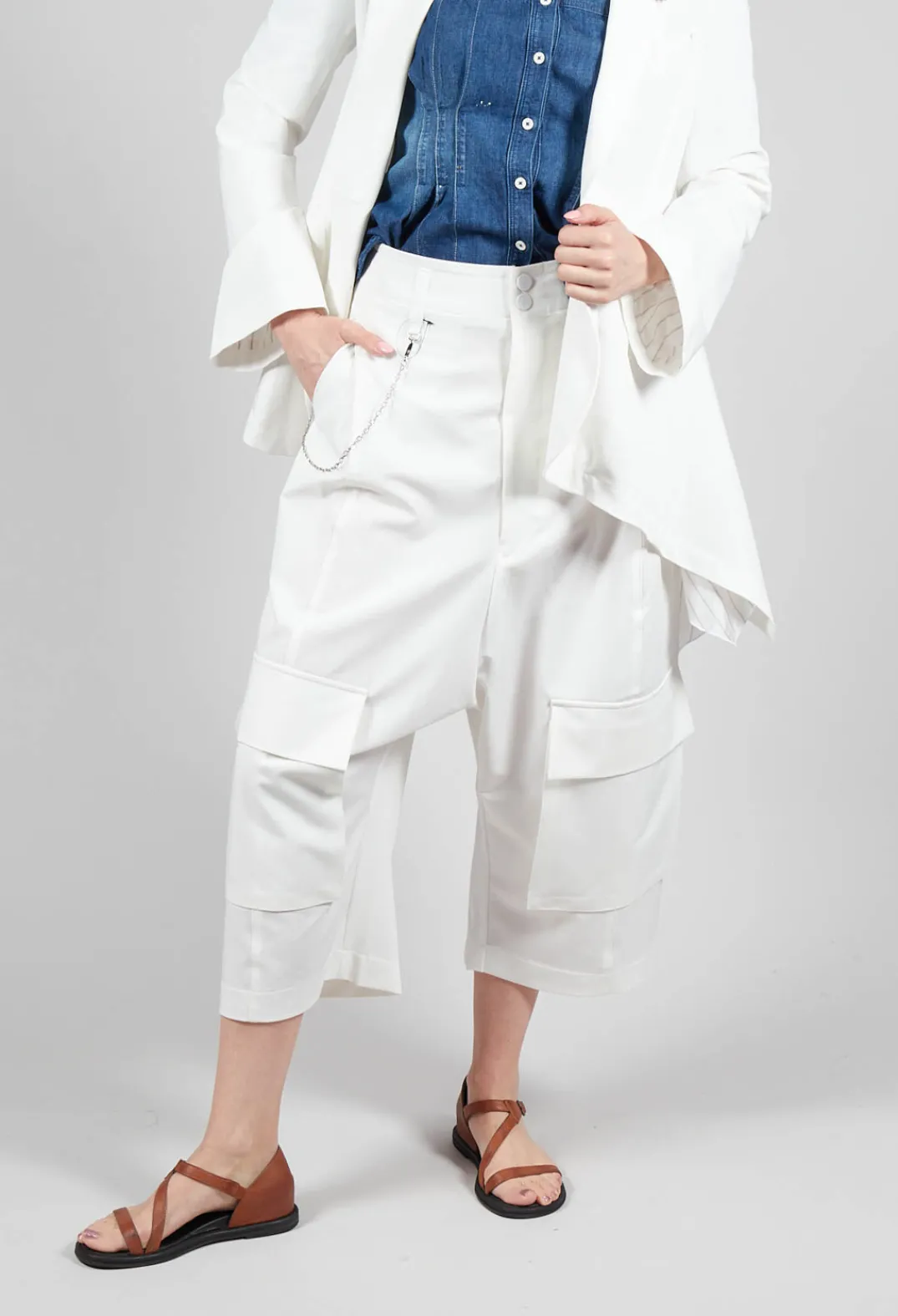 High Trousers^Telltale Trousers in White