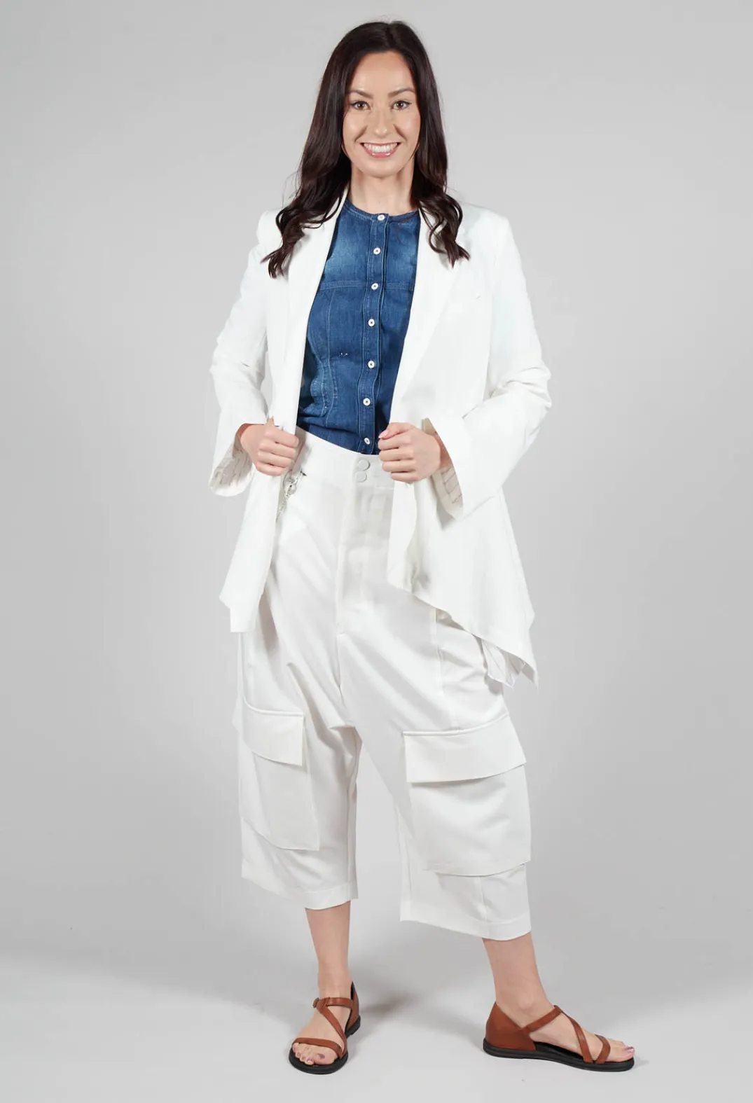 High Trousers^Telltale Trousers in White
