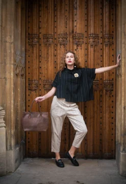 Mama B Trousers^Terra PR Trousers in Tpins Gesso
