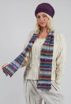 Butapana Scarves^Textile Wool Scarf in Iris