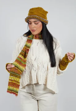 Butapana Scarves^Textile Wool Scarf in Olive