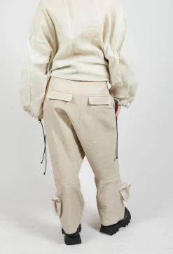 Rundholz Dip Trousers^Textured Baggy Trousers in Eraser Mel