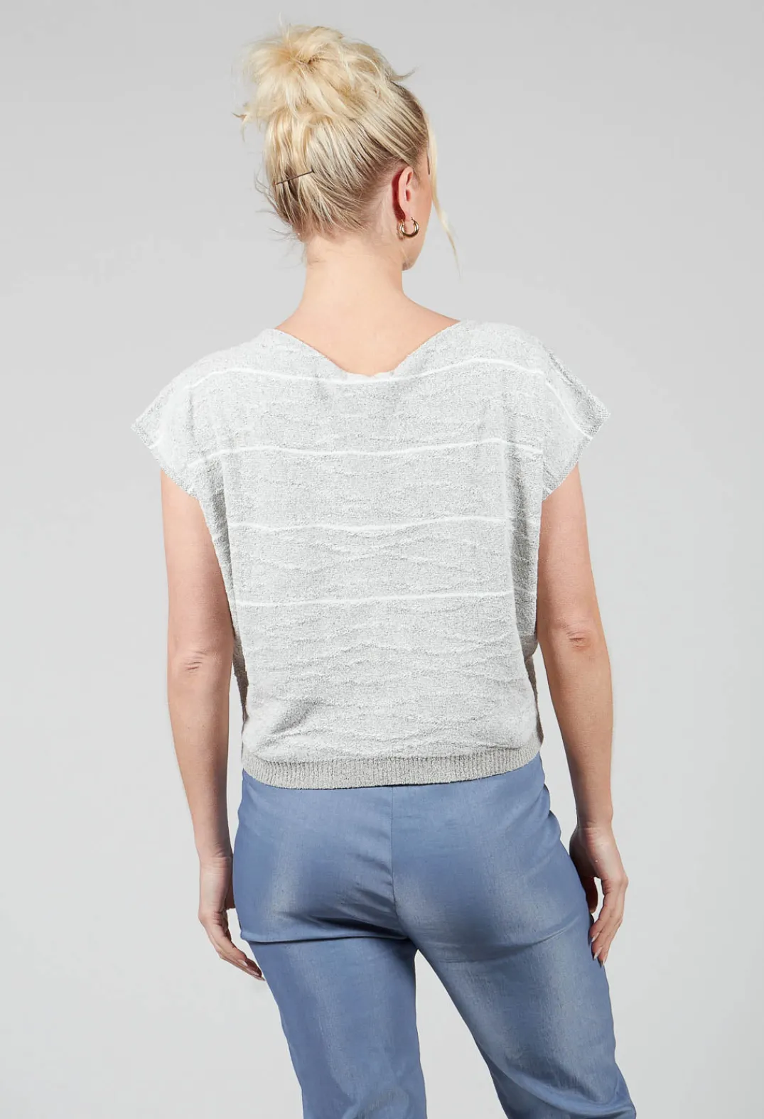 Sarah Pacini Jumpers^Textured Boxy Jumper in Mastic