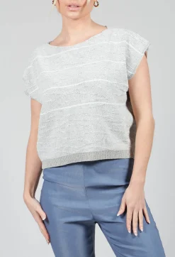 Sarah Pacini Jumpers^Textured Boxy Jumper in Mastic