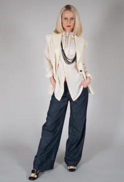 Nostra Santissima Jackets^Textured Button Up Waistcoat in Natural