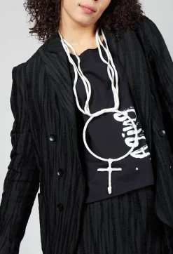 Marc Point Jackets^Textured Double Breasted Jacket in Black