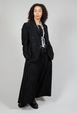 Marc Point Jackets^Textured Double Breasted Jacket in Black