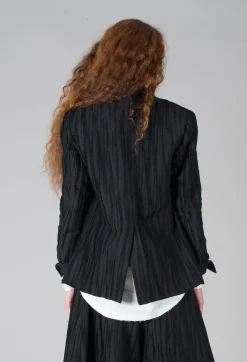 Marc Point Jackets^Textured Double Breasted Jacket in Black