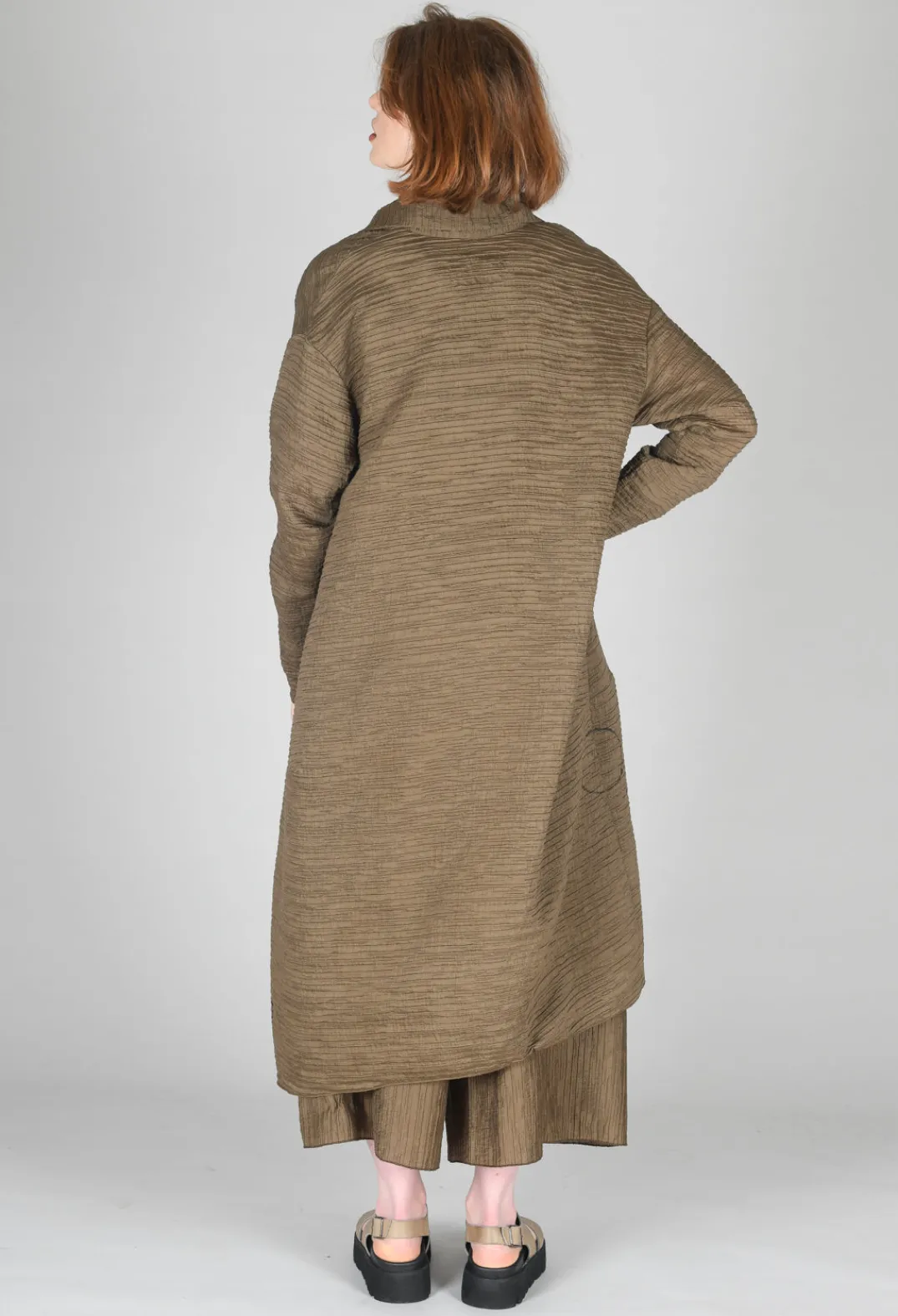 Tadashi Coats^Textured Geometric Coat in Ciocca