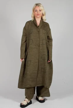 Tadashi Coats^Textured Geometric Coat in Ciocca