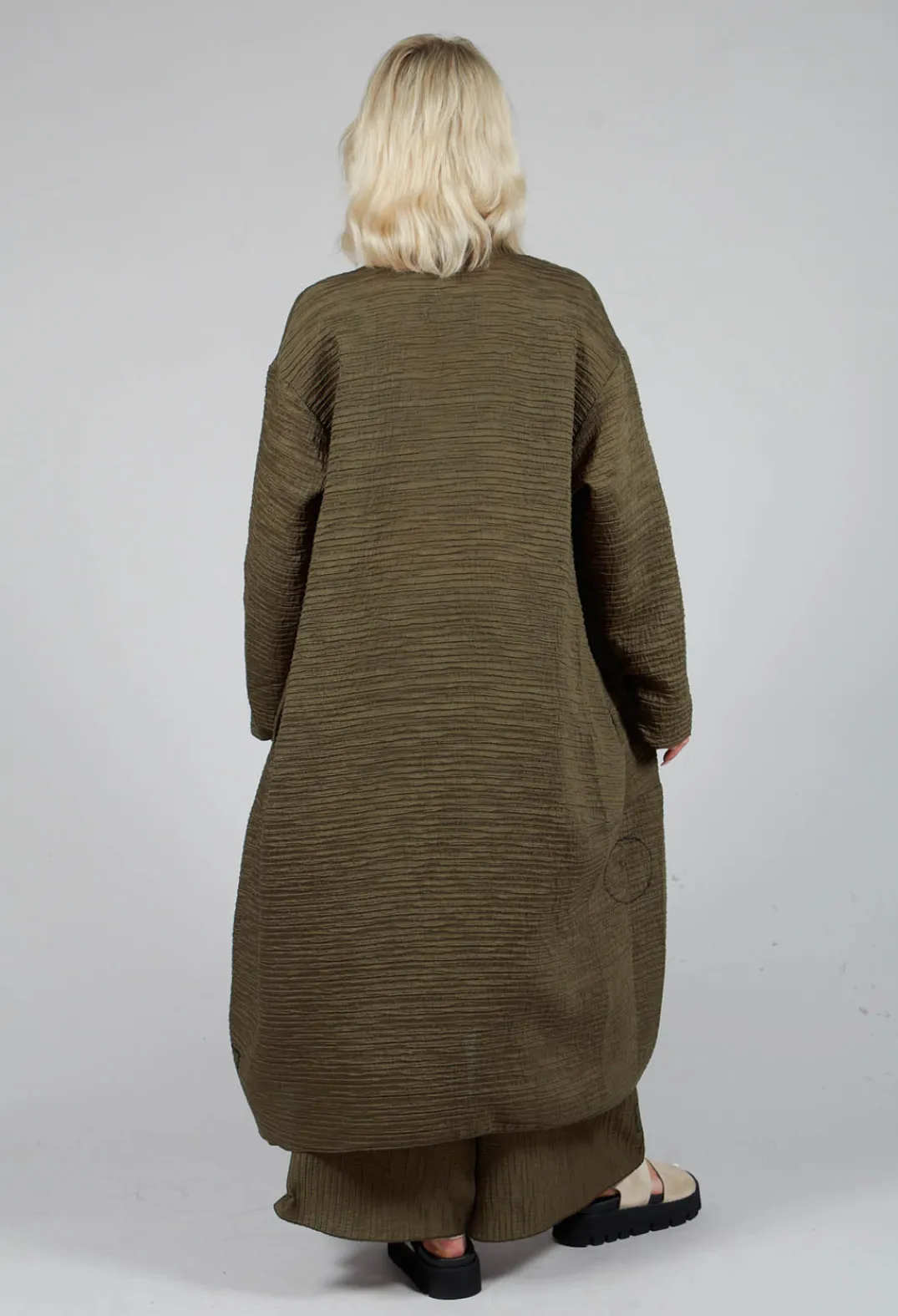 Tadashi Coats^Textured Geometric Coat in Ciocca