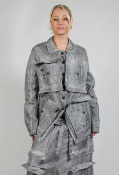 Rundholz Dip Jackets^Textured Jacket in C.Coal 70% Cloud