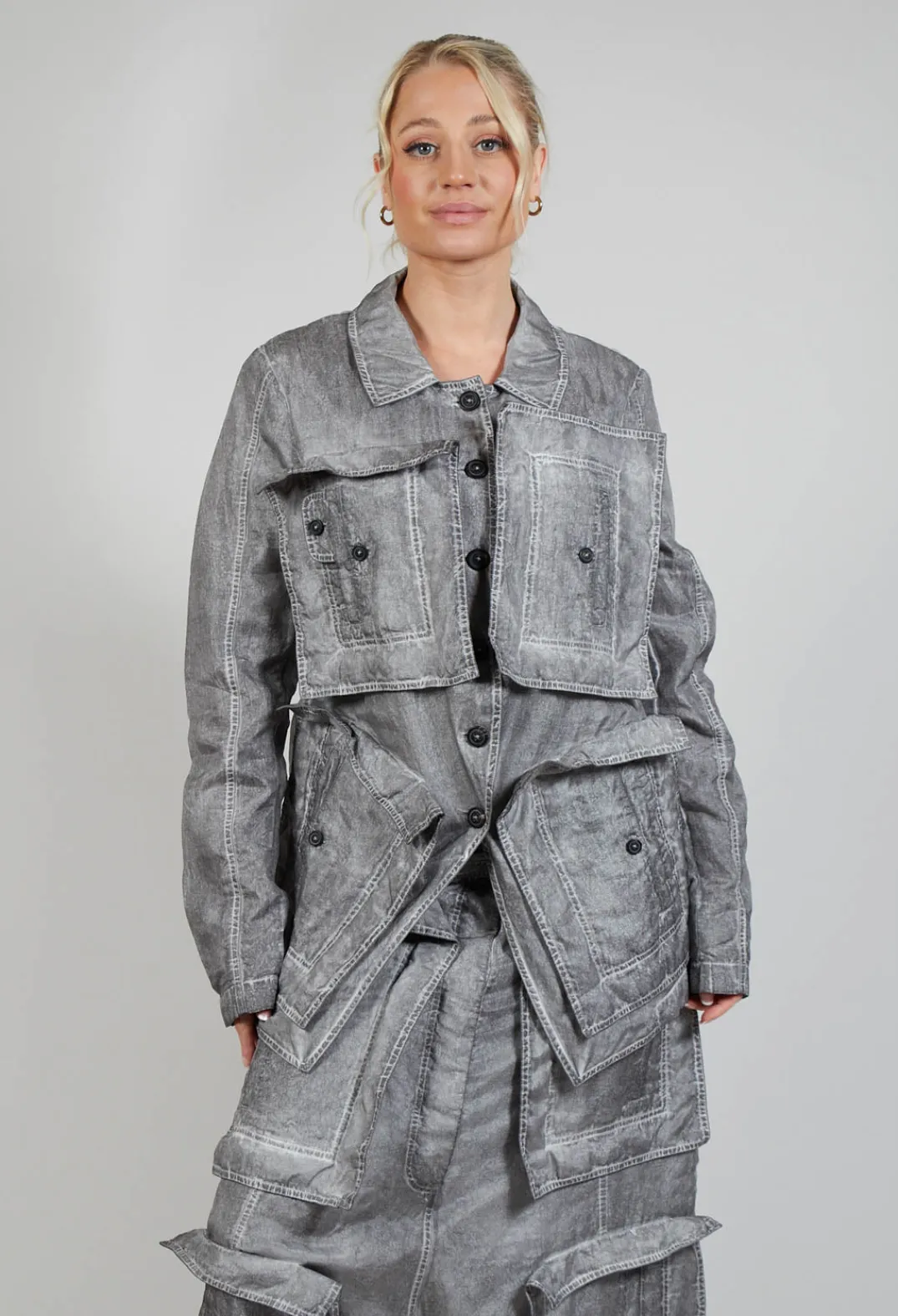 Rundholz Dip Jackets^Textured Jacket in C.Coal 70% Cloud
