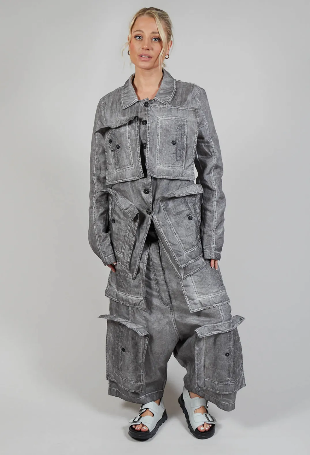 Rundholz Dip Jackets^Textured Jacket in C.Coal 70% Cloud