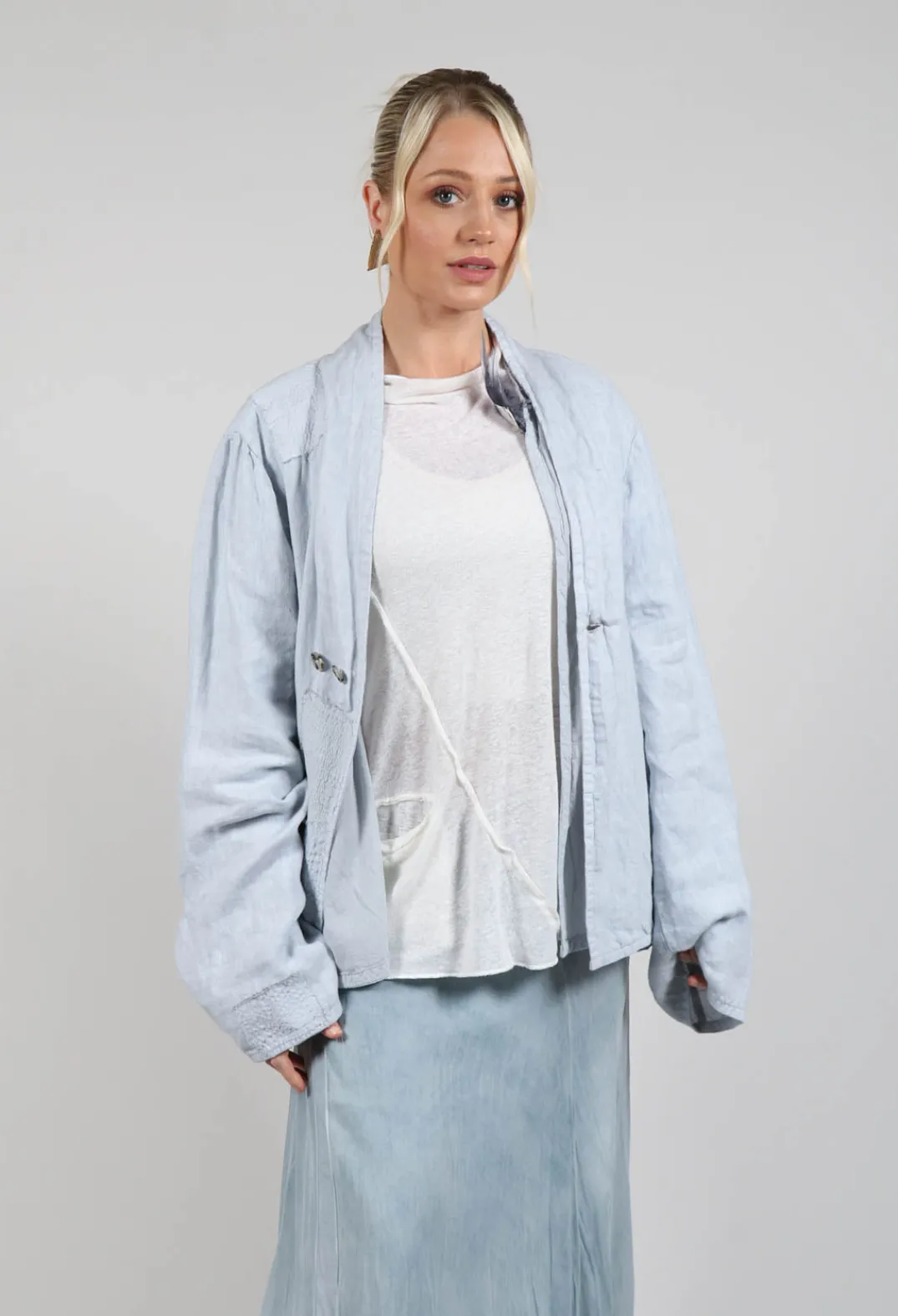 Umit Unal Jackets^Textured Jacket in Original Cool Blue