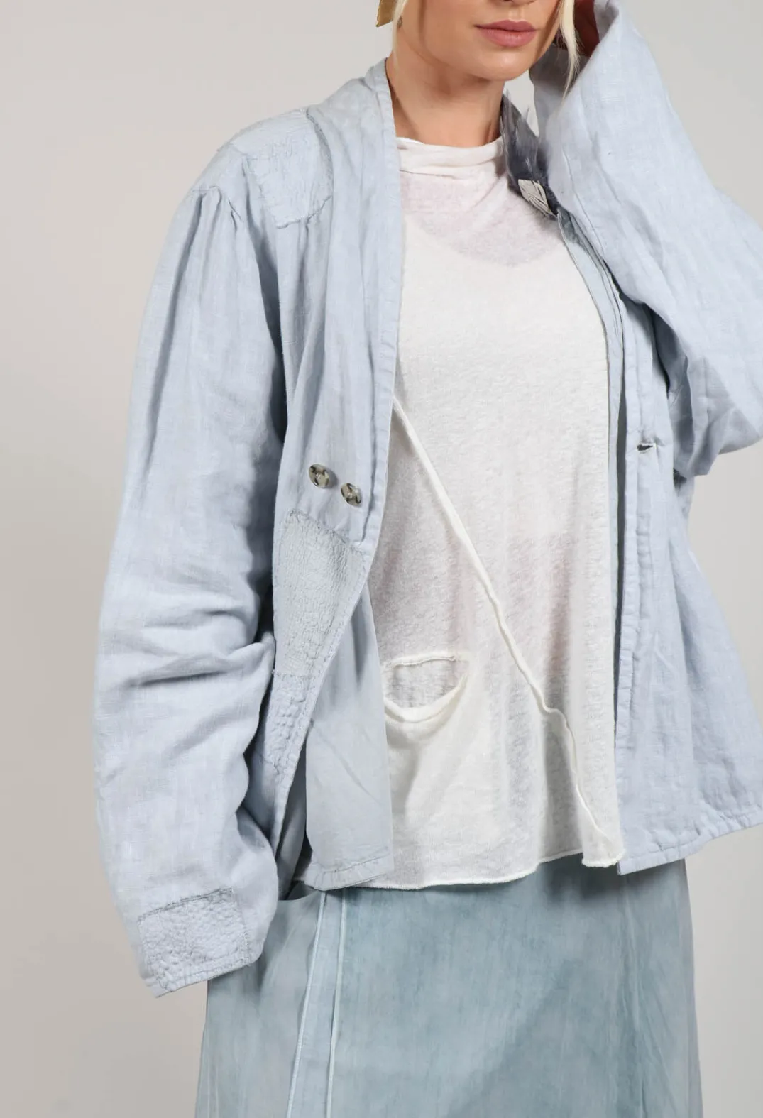 Umit Unal Jackets^Textured Jacket in Original Cool Blue