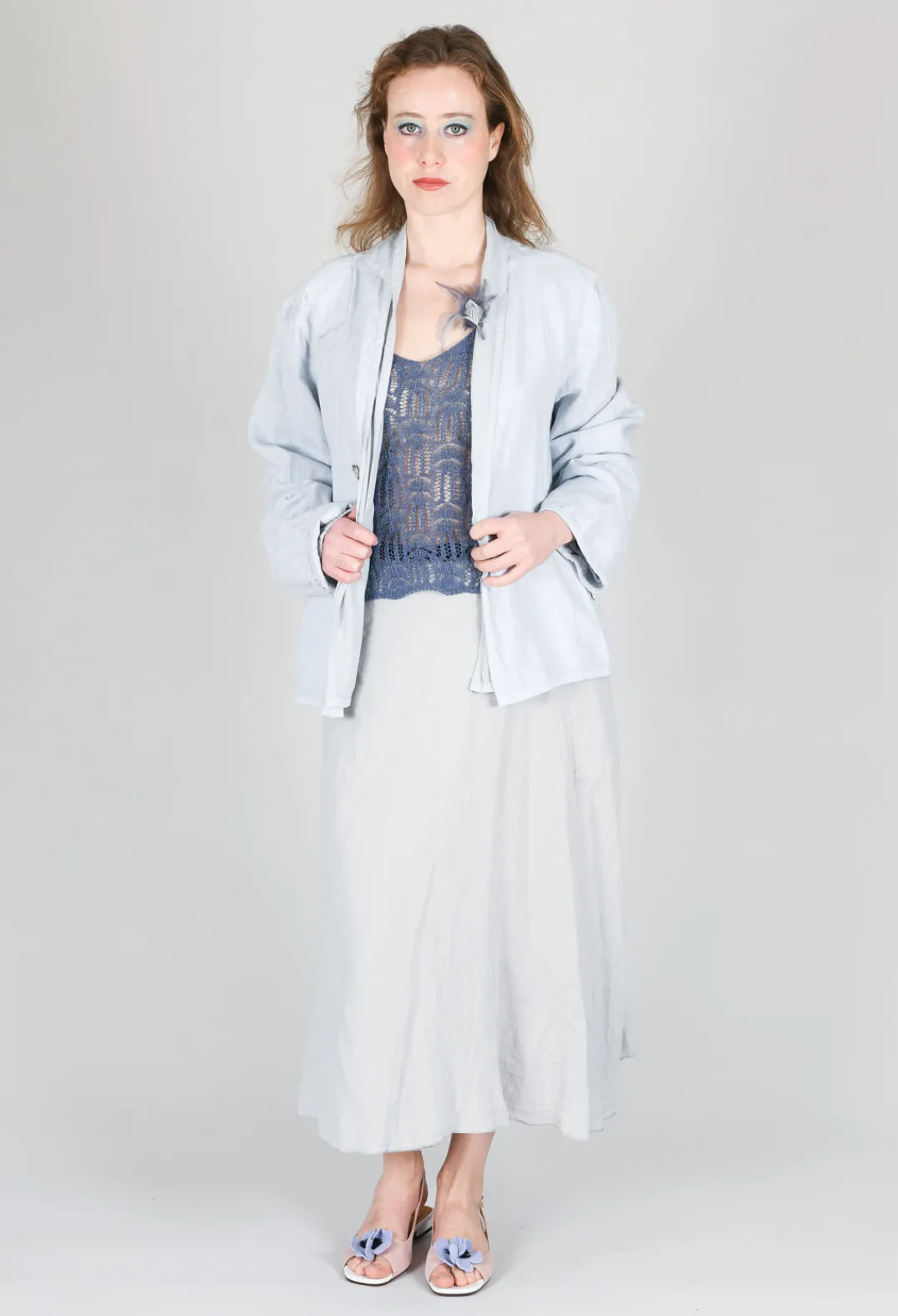 Umit Unal Jackets^Textured Jacket in Original Cool Blue