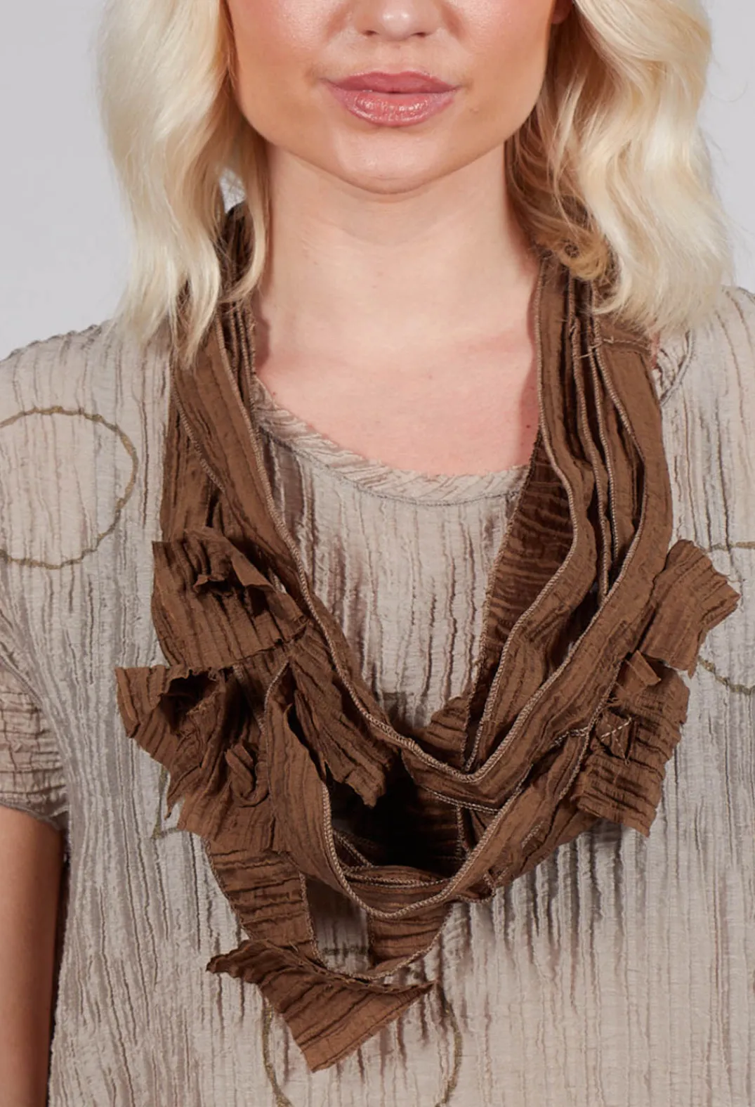 Tadashi Necklaces^Textured Long Necklace in Ciocco