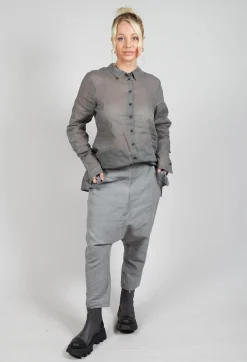 Rundholz Dip Trousers^Textured Straight Leg Trousers in Pencil Mel