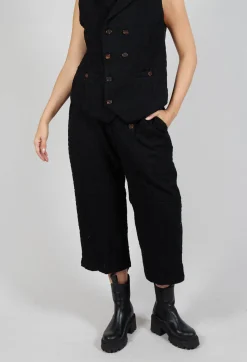 Aleksandr Manamis Trousers^Textured Trousers in Black