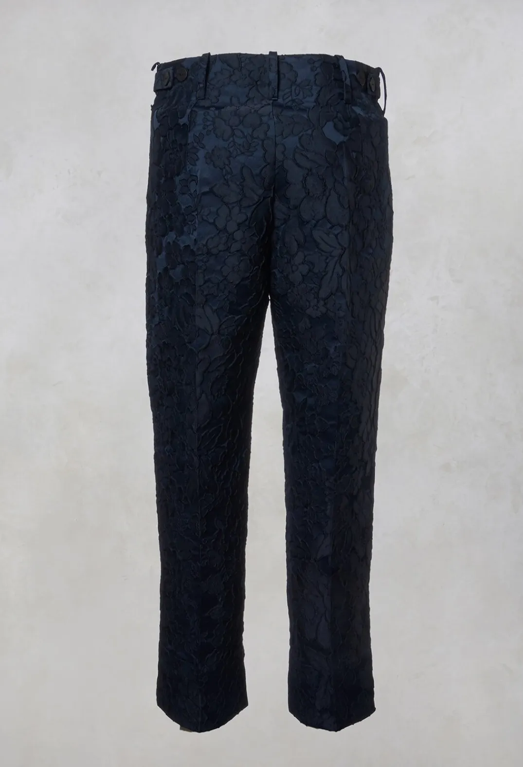 Xenia Design Co-ords & Suits^Textured Trousers in Dark Blue
