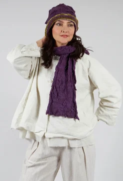 Butapana Scarves^Textured Wool Scarf in Iris