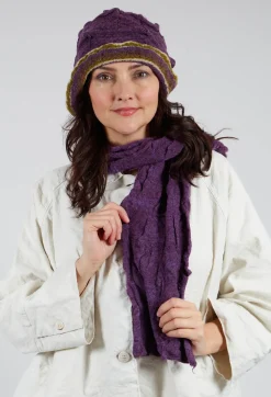 Butapana Scarves^Textured Wool Scarf in Iris