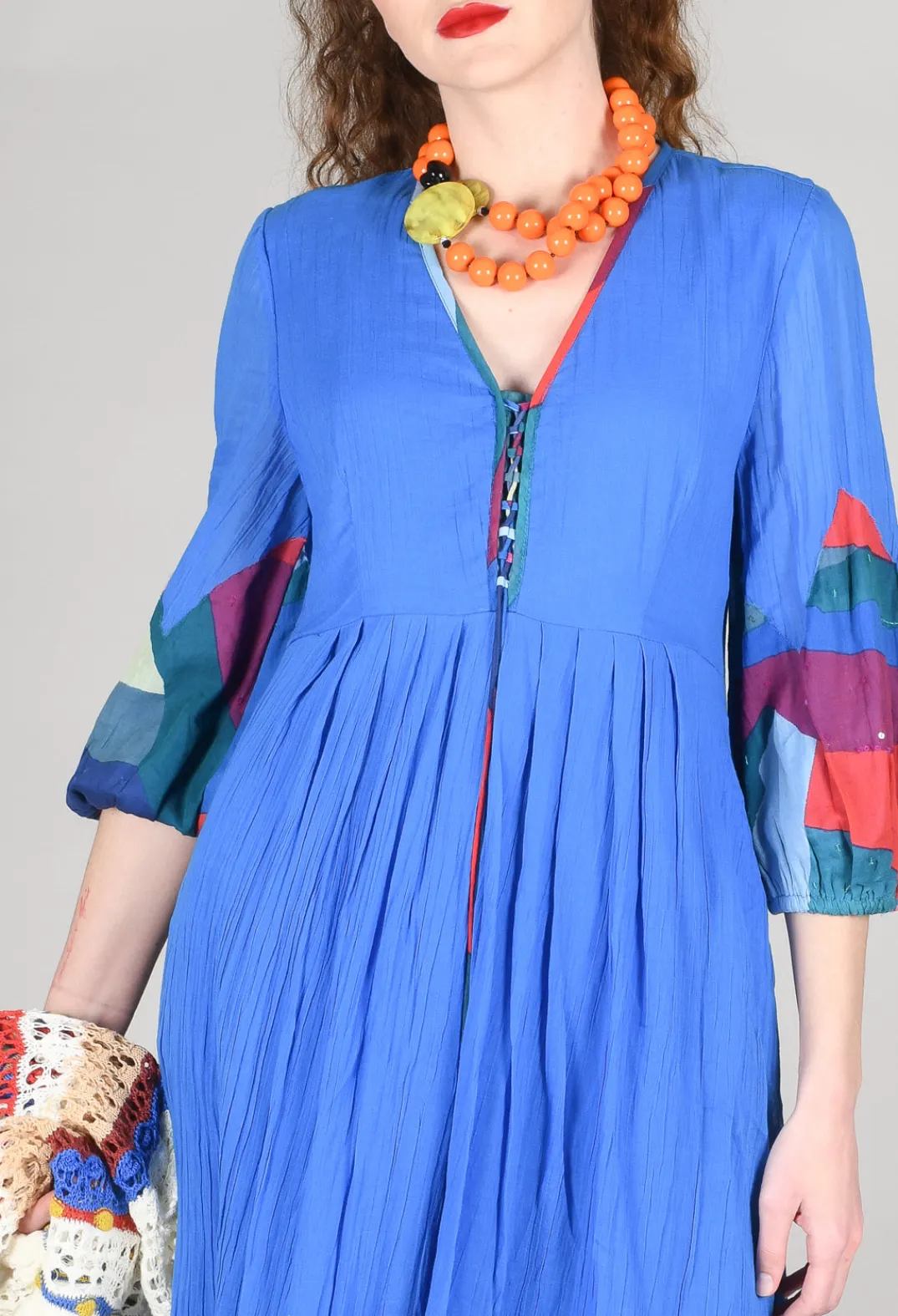 Rene Derhy Dresses^Theatral Dress in Bleu and Petr