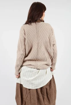 Marc Point Jumpers^Thick Knit Jumper in Beige