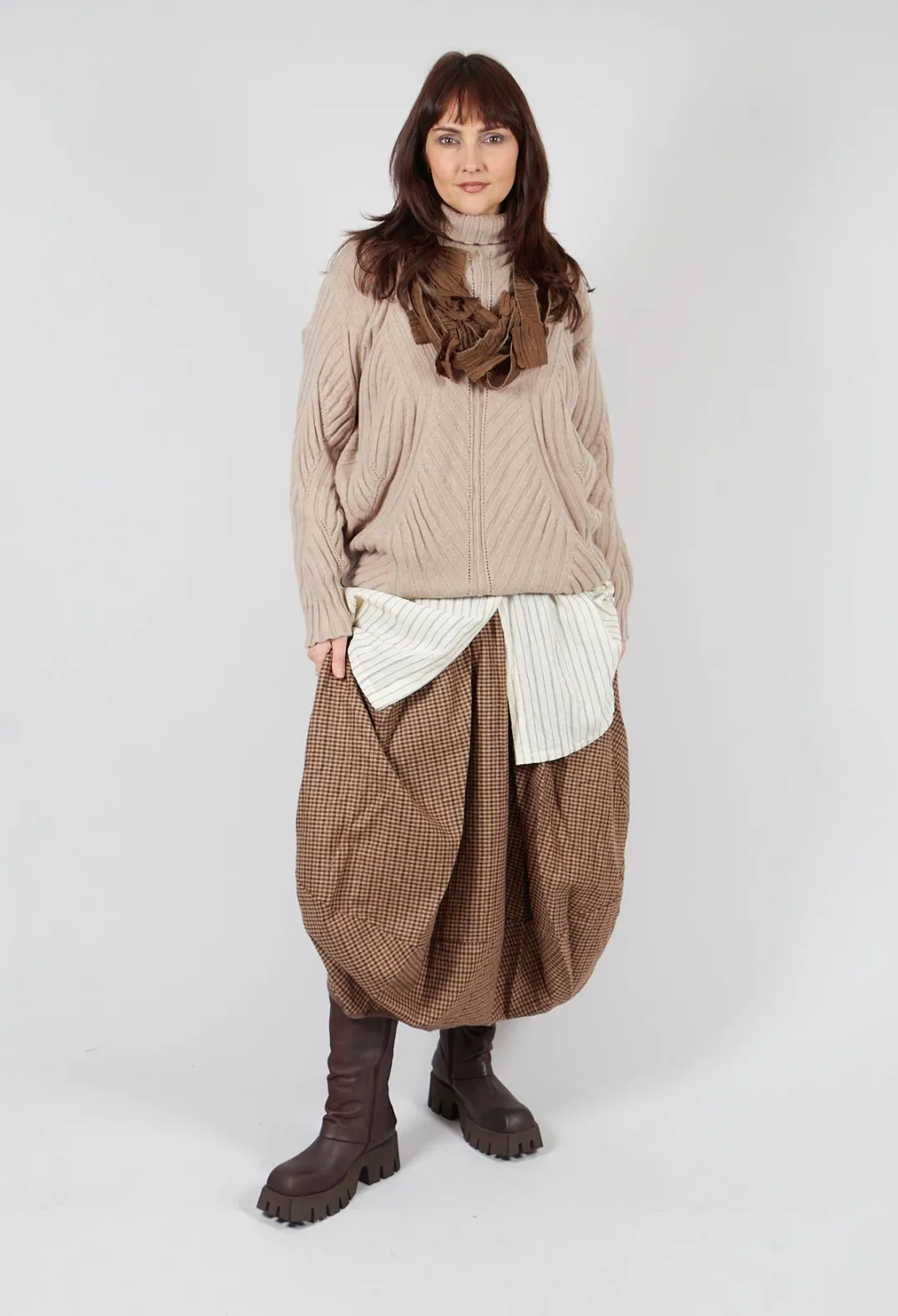 Marc Point Jumpers^Thick Knit Jumper in Beige