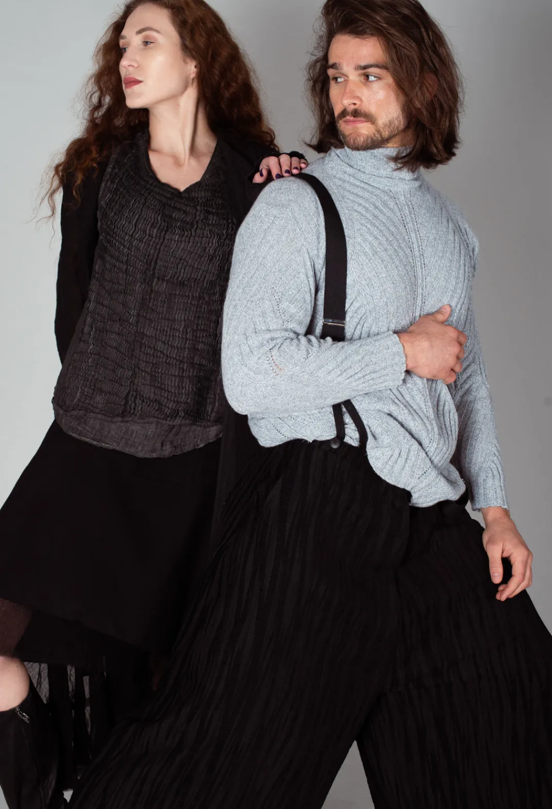 Marc Point Jumpers^Thick Knit Jumper in Grey