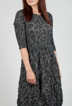 Alquema Dresses^Three Quarter Sleeve Smash Dress in Eye of the Panther