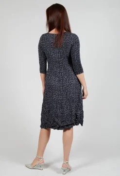 Alquema Dresses^Three Quarter Sleeve Smash Dress in Leopard