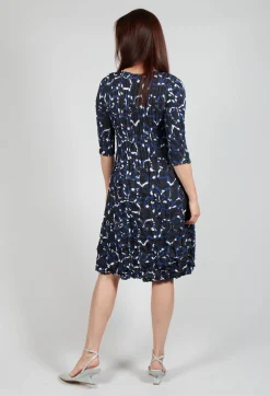 Alquema Dresses^Three Quarter Sleeve Smash Dress in Black Dynasty