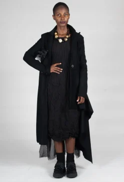 Alquema Dresses^Three Quarter Sleeve Smash Dress in Black