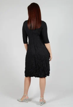 Alquema Dresses^Three Quarter Sleeve Smash Dress in Black