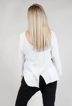 Philomena Christ Jumpers^Tie Back Long Sleeve Top in White