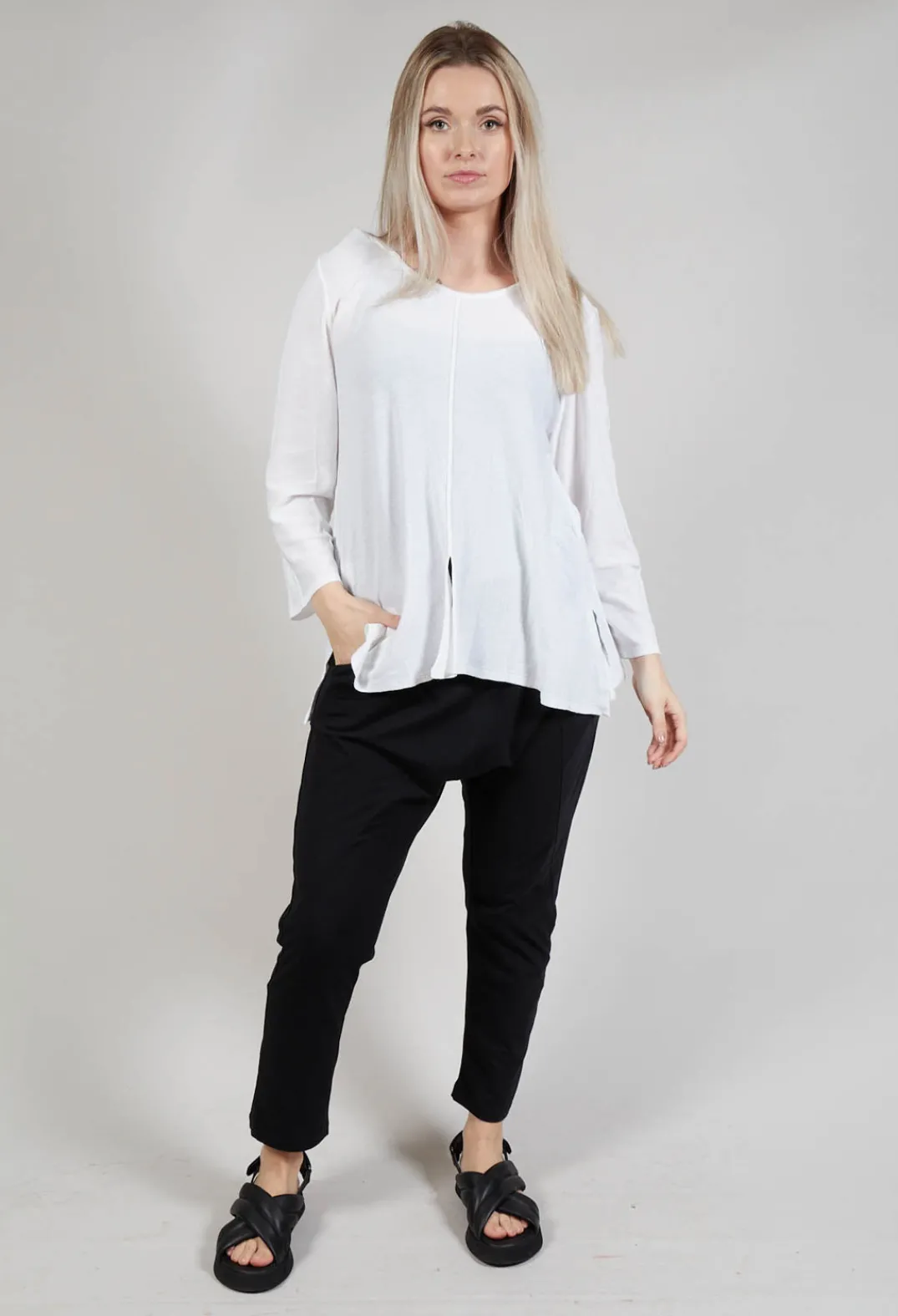 Philomena Christ Jumpers^Tie Back Long Sleeve Top in White
