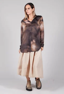 Amici Shirts & Blouses^Tie Dye Long Sleeve Shirt in Multi Brown